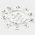 10 Commandments Message Charm Around Stretch Bracelet