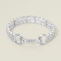 Stone Pave Horsebit Accent Stretch Bracelet