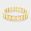 Multi Oval Metal Stretch Bracelet