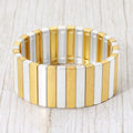 Rectangle Bar Metal Stretch Bracelet