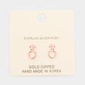 Gold Dipped Male Astrological Sign Stud Earrings