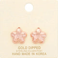 Gold Dipped Flower Stud Earrings
