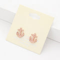 Rhinestone Anchor Stud Earrings