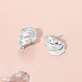 Twisted Metal Knot Stud Earrings