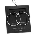 Stunning Secret Box Sterling Silver Dipped Metal Hoop Earrings