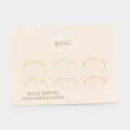 6PCS - Gold Dipped Metal Rings