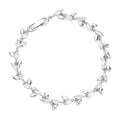 CZ Metal Marquise Link Evening Bracelet