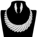 Rhinestone Tornado Collar Bib Necklace
