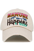 MANURE HAPPENS Vintage Baseball Cap