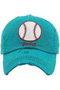 GLITTER BASEBALL Washed Vintage Baseball Cap
