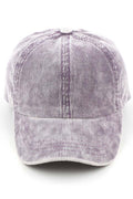 C.C Women's Stonewashed Corduroy Criss Cross Ponytail Cap