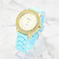 CRYSTAL ACCENTED FASHION WATCH