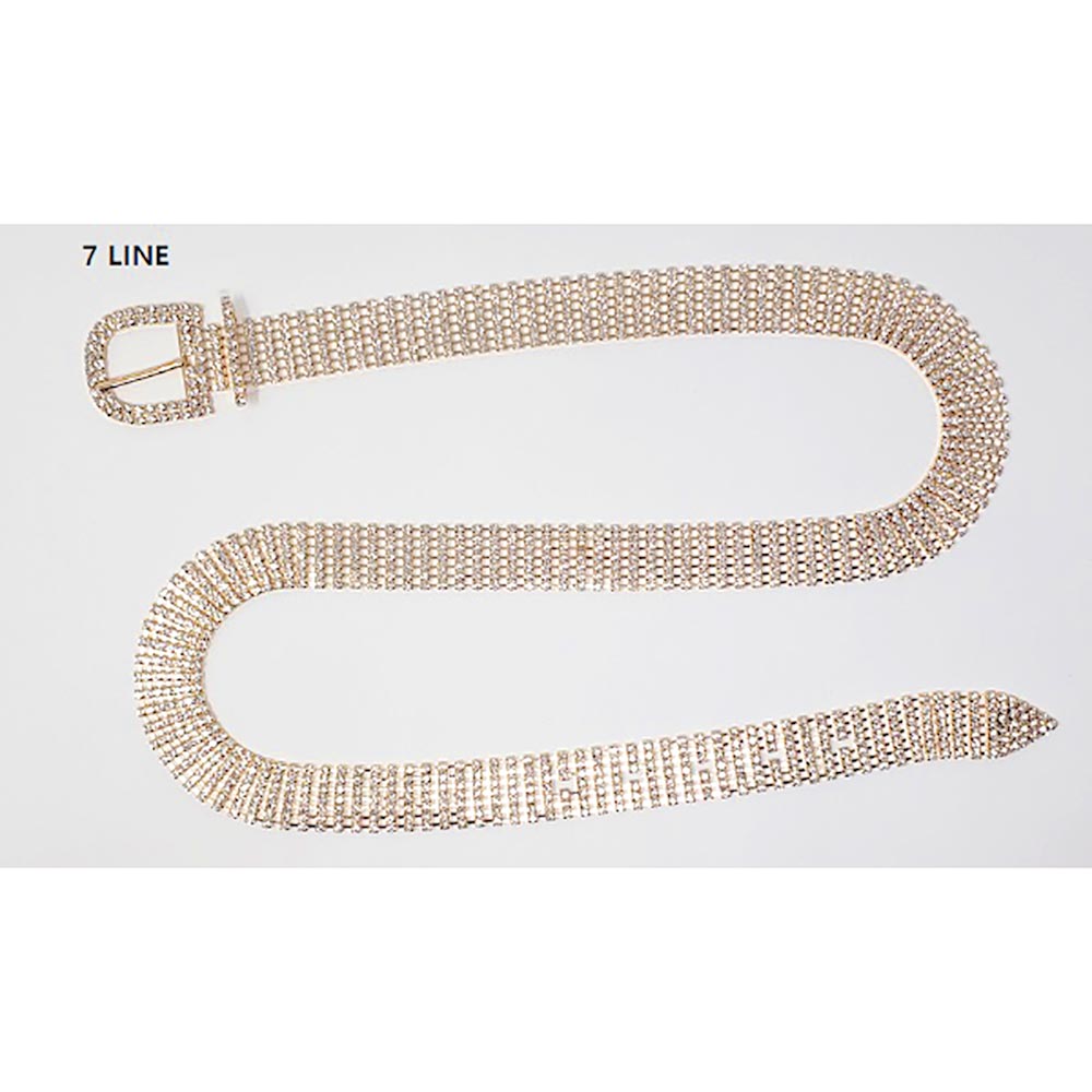 7Rows Rhinestone Pave Belt