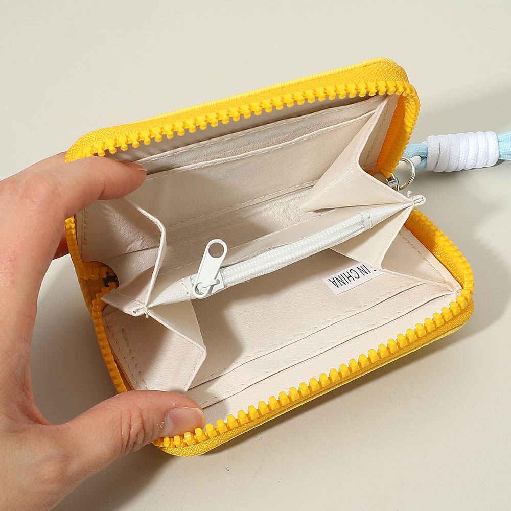 Compact Zip Around Mini Wallet
