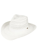 C.C Pattern Knitted Solid Cowboy Hat