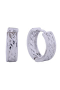 14K Celtic Hoop Huggie Earrings