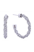 14K Braided Open Hoop Post Earring