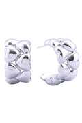 14K Bumpy Heart Post Earring