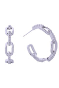 14K Chain Link Hoop Earrings