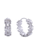 14K Chrome H Hoop Earrings