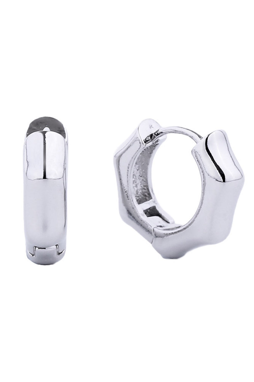 14K Dipped Huggie Hoop Brass Earring