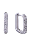 14K Fine Pave CZ Huggie Earrings