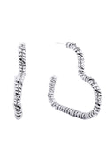 14K Gold/White Dipped Heart Shape Post Earring