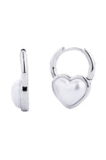 14K Gold/White Dipped Pearl Huggie Earring