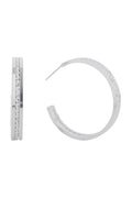 Pretty 14K Gold/White Gold Dipped Post Hoop
