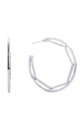 Divine 14K Gold White Gold Dipped Post Hoop