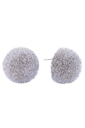 14K Grain Texture Ball Post Earrings