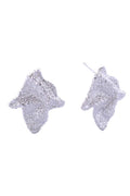 14K Grain Texture Crinkle Post Earrings