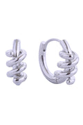 14K Knot Double Huggie Earring