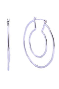 14K Linear Hoop Pincatch Earrings