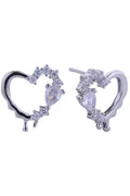 14K Love Pave CZ Post Earring
