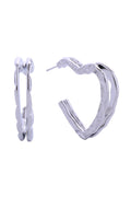 14K Open Heart Post Earrings