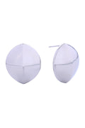 14K Oval Convex Post Earrings