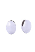 14K Oval Dome Huggie Earrings