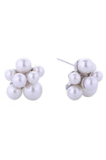 14K Pearl Cluster Post Earrings