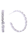14K Rhombus Eternity Hoop Earrings