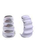 14K Ribbed Wave Post Earring