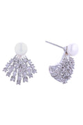 14K Shooting Star Pearl Post Earrings