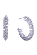 14K Spiral C Hoop Post Earring