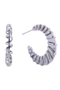 14K Spiral Wave Post Earring