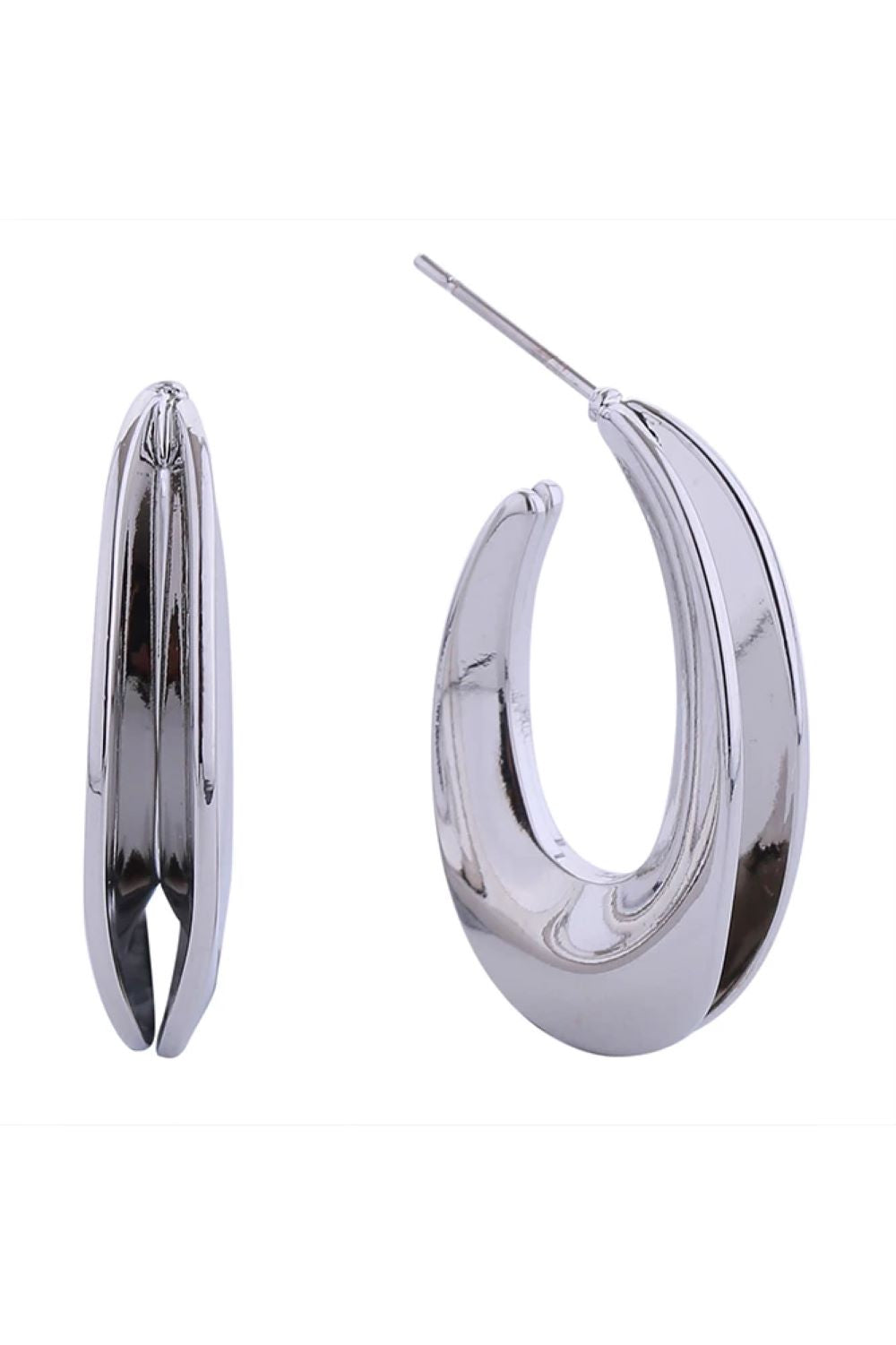 14K Split Hoop Post Earring