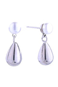 14K Teardrop Pearl Post Earrings