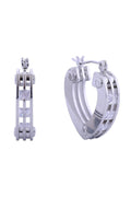 14K Trio Layer Heart Pincatch Earring