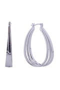14K Triple Oval Hoop Pincatch Earrings