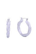 14K Twisted Hoop Pincatch Earrings