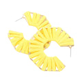 Raffia Wrapped Octagon Hoop Earrings